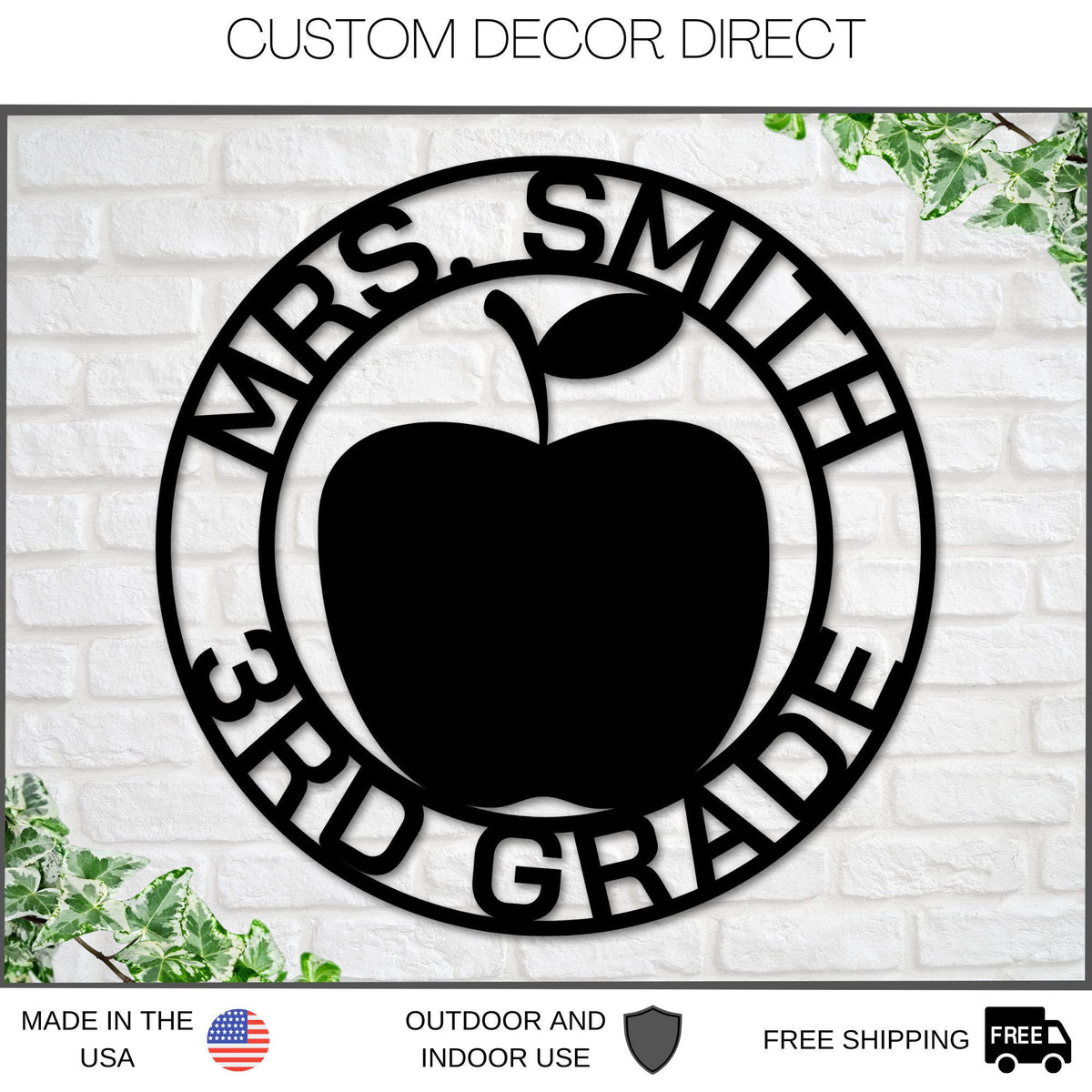 Teacher Sign, Teacher Gift, Metal Sign, Classroom Decor, Classroom Sign, Teacher Name Sign, Personalized Teacher, Teacher Door Sign, Grade Laser Cut Metal Signs Custom Gift Ideas