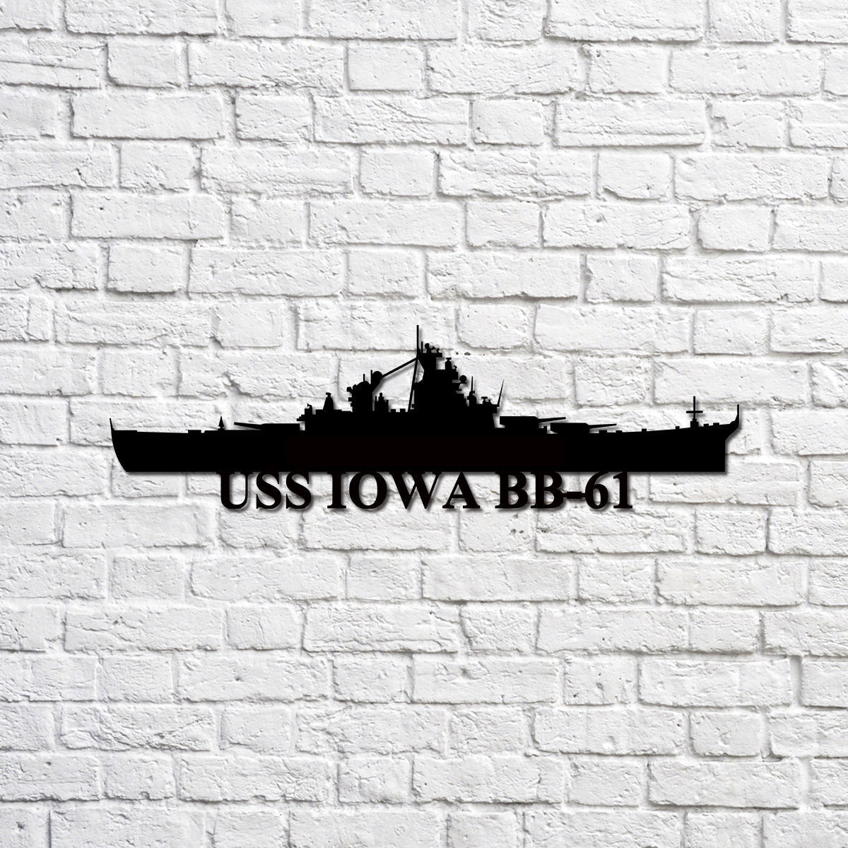 USS Iowa BB61 battleship Navy Ship Metal Sign, Memory Wall Metal Sign Gift for Navy Veteran Laser Cut Metal Signs Custom Gift Ideas