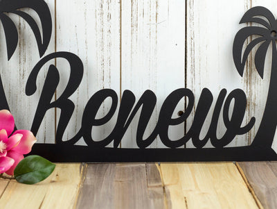 Palm Tree Custom Name Sign, Tropical Decor, Palm Tree Wall Art, Metal Sign, Name Sign, Metal Wall Art, Outdoor Sign Laser Cut Metal Signs Custom Gift Ideas