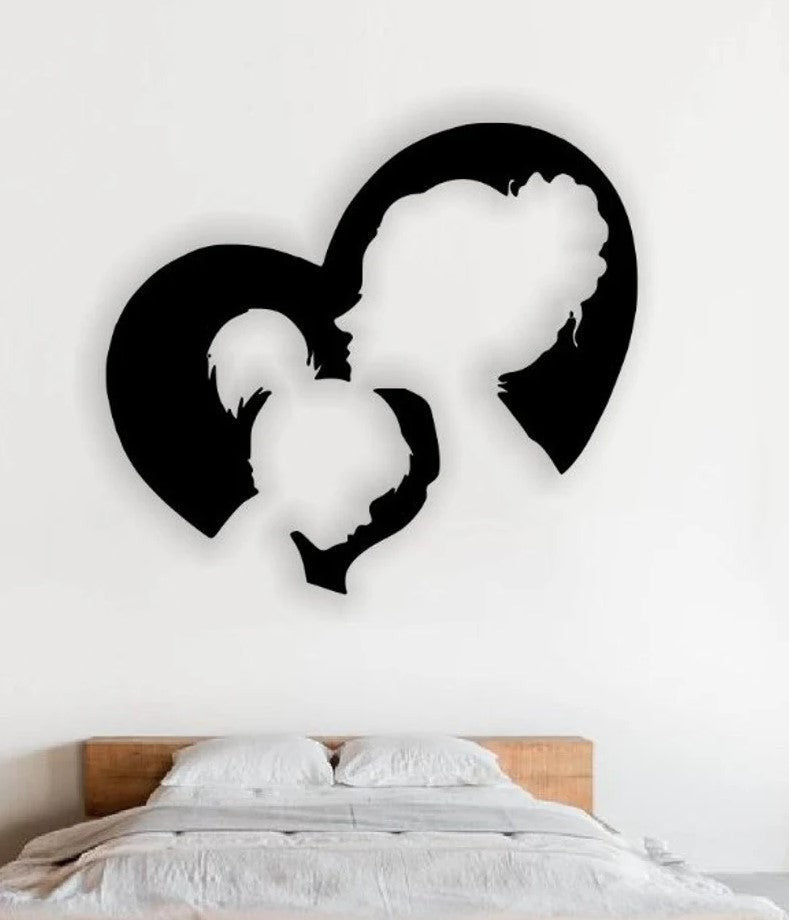 Daughter and Mother Metal House Sign Laser Cut Metal Signs Custom Gift Ideas