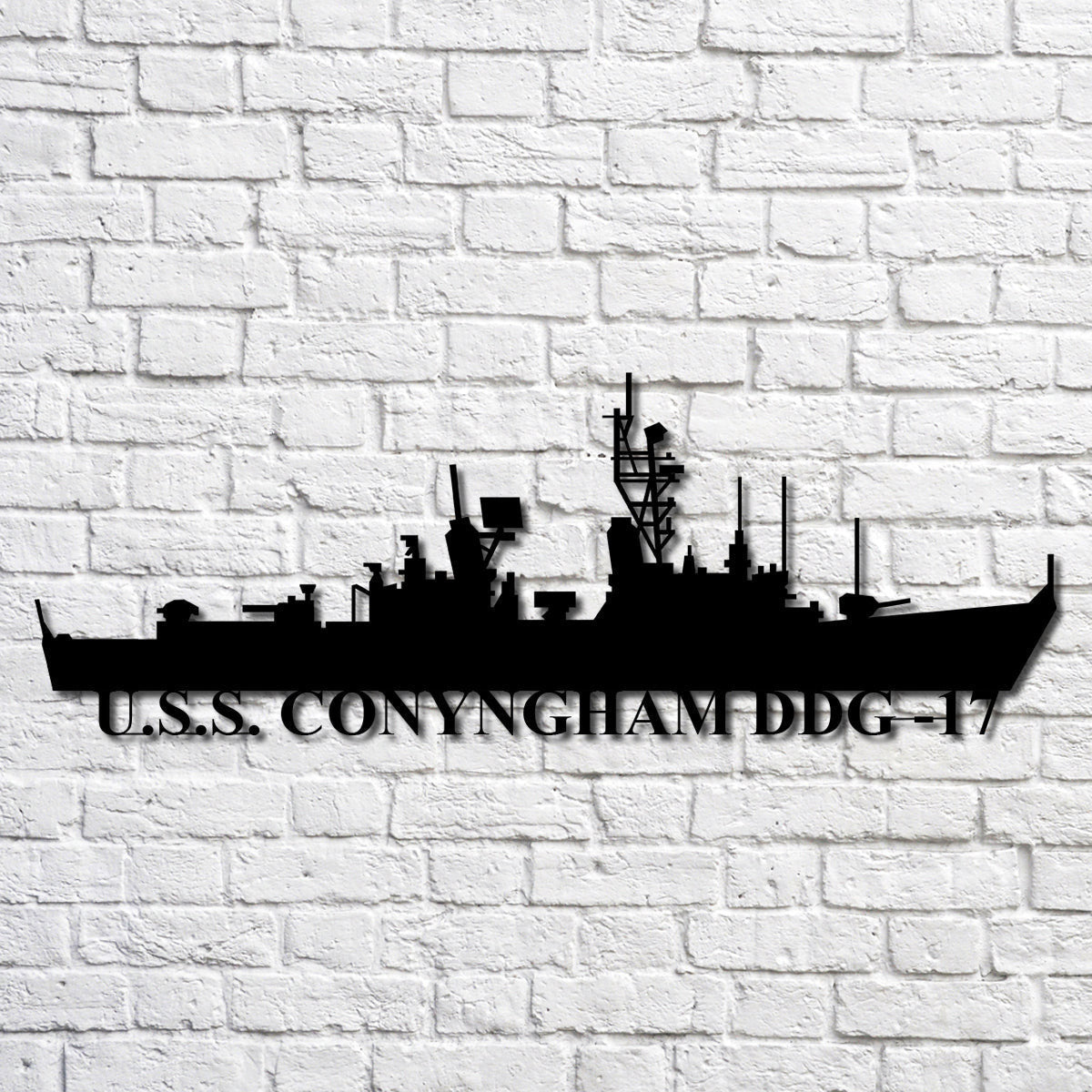 U.s.s. Conyngham Ddg 17 Navy Ship Metal Art, Gift For Navy Veteran, Navy Ships Silhouette Metal Art, Navy Home Decor Laser Cut Metal Signs Custom Gift Ideas