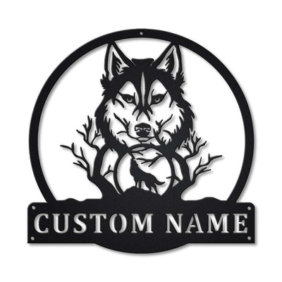 Personalized Wolf Monogram Metal Sign Art, Custom Wolf Monogram Metal Sign, Wolf Monogram Gifts Funny, Animal Gift, Animal Custom, Laser Cut Metal Signs Custom Gift Ideas