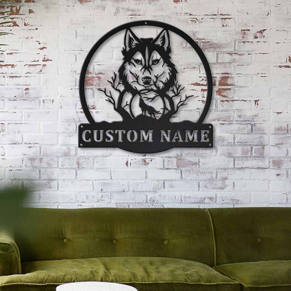Personalized Wolf Monogram Metal Sign Art, Custom Wolf Monogram Metal Sign, Wolf Monogram Gifts Funny, Animal Gift, Animal Custom, Laser Cut Metal Signs Custom Gift Ideas
