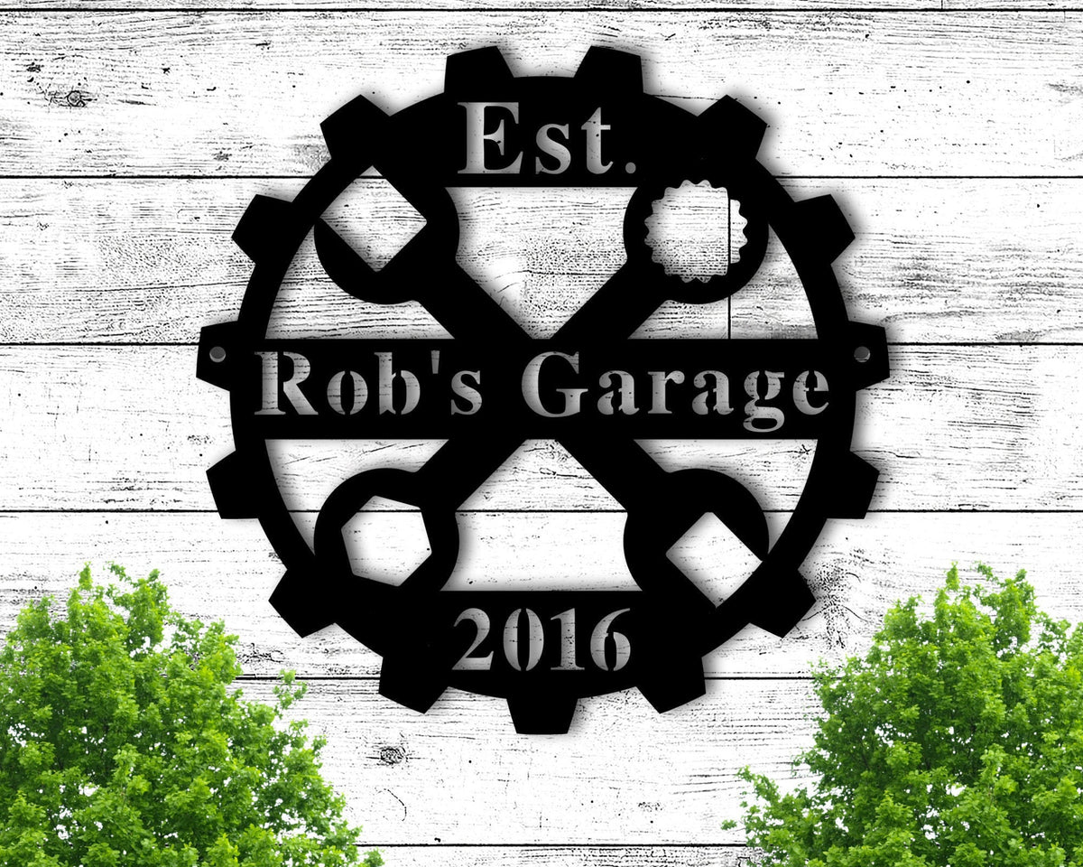 Custom Metal Sign For Garage, Personalized Garage Metal Sign, Metal Sign For Mens Shop, Sign For Dad, Garage Sign Personalized Sign For Men Laser Cut Metal Signs Custom Gift Ideas