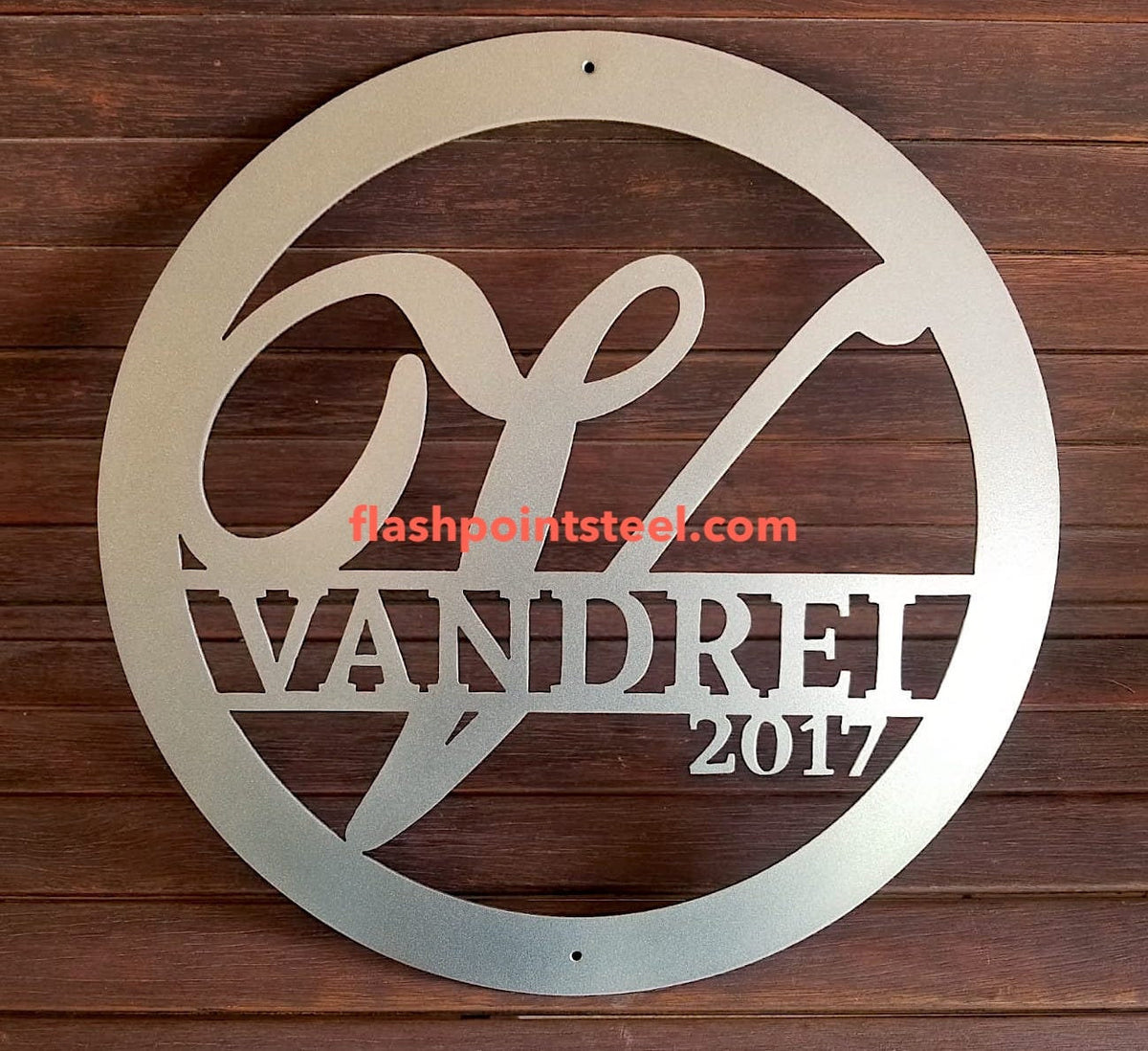 Custom Monogram, Metal Wall Art, Personalized Name Circle Monogram Cursive Font, Plasma Cut Steel Sign ,steel Art, Powder Coated, Handmade Laser Cut Metal Signs Custom Gift Ideas