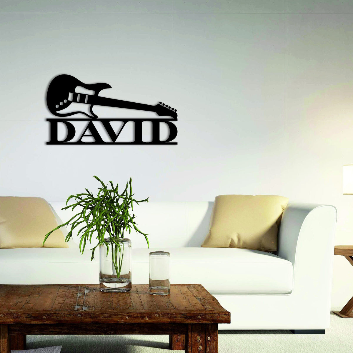 Personalized Metal Guitar Name Sign, Electric Guitar Sign, Acoustic Name Sign, Bass Name Sign, Music Name Art, Musician Wall Art Laser Cut Metal Signs Custom Gift Ideas