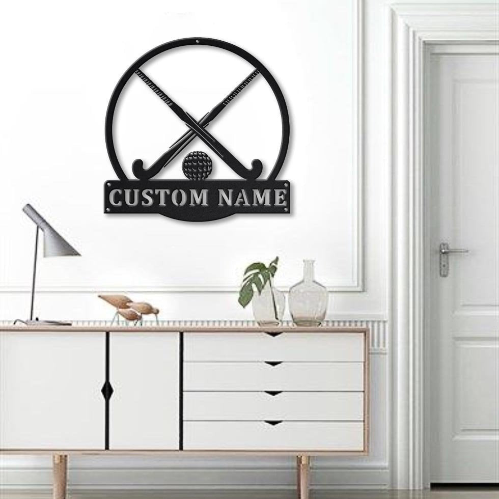 Personalized Field Hockey Sport Monogram Metal Sign Art, Custom Field Hockey Sport Metal Sign, Hobbie Gifts, Sport Gift, Birthday Gift Laser Cut Metal Signs Custom Gift Ideas