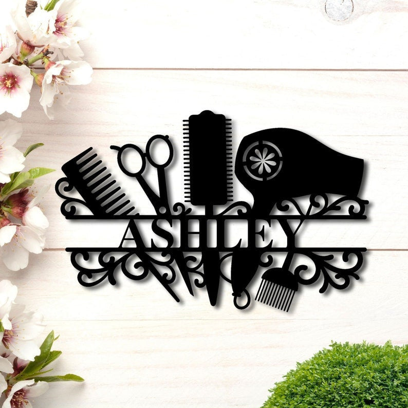 Hair Stylist Salon Lovers Personalized Metal Sign