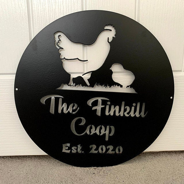 Custom Hen House Sign, Hen House Coop Sign, Our Little Coop Sign Metal Sign, Metal Chicken Coop Sign, Personalized Chicken Coop Sign, Chicks Laser Cut Metal Signs Custom Gift Ideas