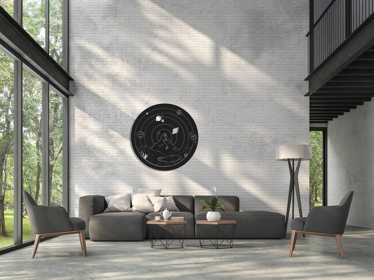 Planets Metal Wall Decor, Metal Wall Art, Housewarming Gift, Home Decor, Office Decor, Interior Design, Metal Laser Cut Metal Signs Custom Gift Ideas