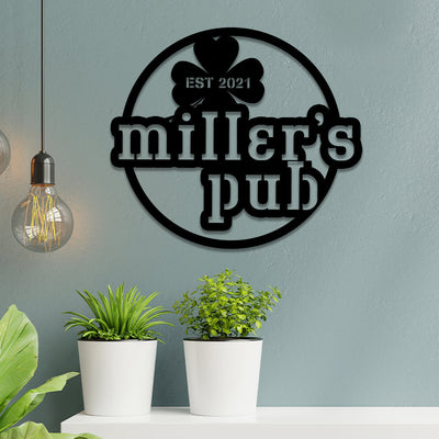 Personalized Irish St. Patrick Day Metal Bar Sign, Custom Pub, Tap, Lounge, Caf Wall Decor, Metal Laser Cut Metal Signs Custom Gift Ideas