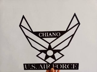 Metal Sign For Air Force Soldier, Custom Metal Name Sign, Personalized Metal Wall Hanger, Retirement Gift Ideas, Custom Air Force Home Decor, Metal Laser Cut Metal Signs Custom Gift Ideas