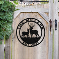 Deer Doe Hunting Hunter Metal Sign Monogram, Custom Outdoor Cabin, Lodge, Camp, Wall Decor, Metal Laser Cut Metal Signs Custom Gift Ideas
