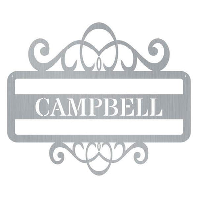 Plaque Swirl Monogram Customized Metal Signs, Custom Metal Sign, Custom Signs, Metal Sign, Metal Laser Cut Metal Signs Custom Gift Ideas