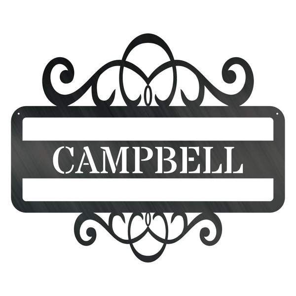 Plaque Swirl Monogram Customized Metal Signs, Custom Metal Sign, Custom Signs, Metal Sign, Metal Laser Cut Metal Signs Custom Gift Ideas