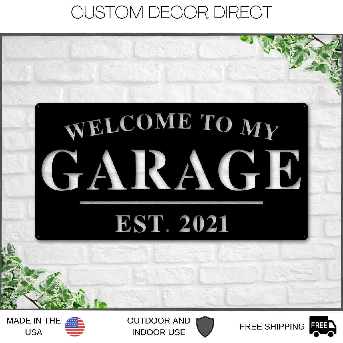 Garage Sign, Garage Decor, Personalized Garage Sign, Gift For Dad, Fathers Day Sign, Welcome To My Garage, Man Cave Metal Sign, Dad Gift Laser Cut Metal Signs Custom Gift Ideas