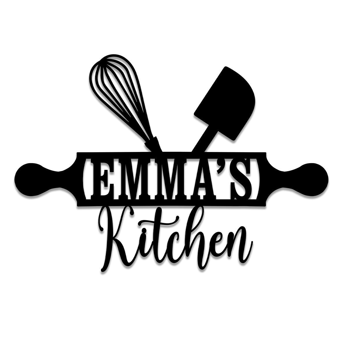 Personalized Name Cooking Chef Metal Sign, Custom Restaurant, Metal Laser Cut Metal Signs Custom Gift Ideas
