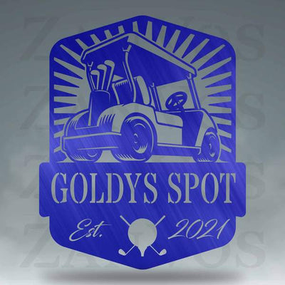 Golf Cart Monogram Customized Metal Signs, Custom Metal Sign, Custom Signs, Metal Sign, Metal Laser Cut Metal Signs Custom Gift Ideas