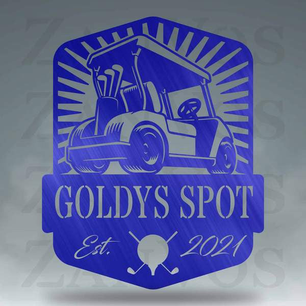 Golf Cart Monogram Customized Metal Signs, Custom Metal Sign, Custom Signs, Metal Sign, Metal Laser Cut Metal Signs Custom Gift Ideas