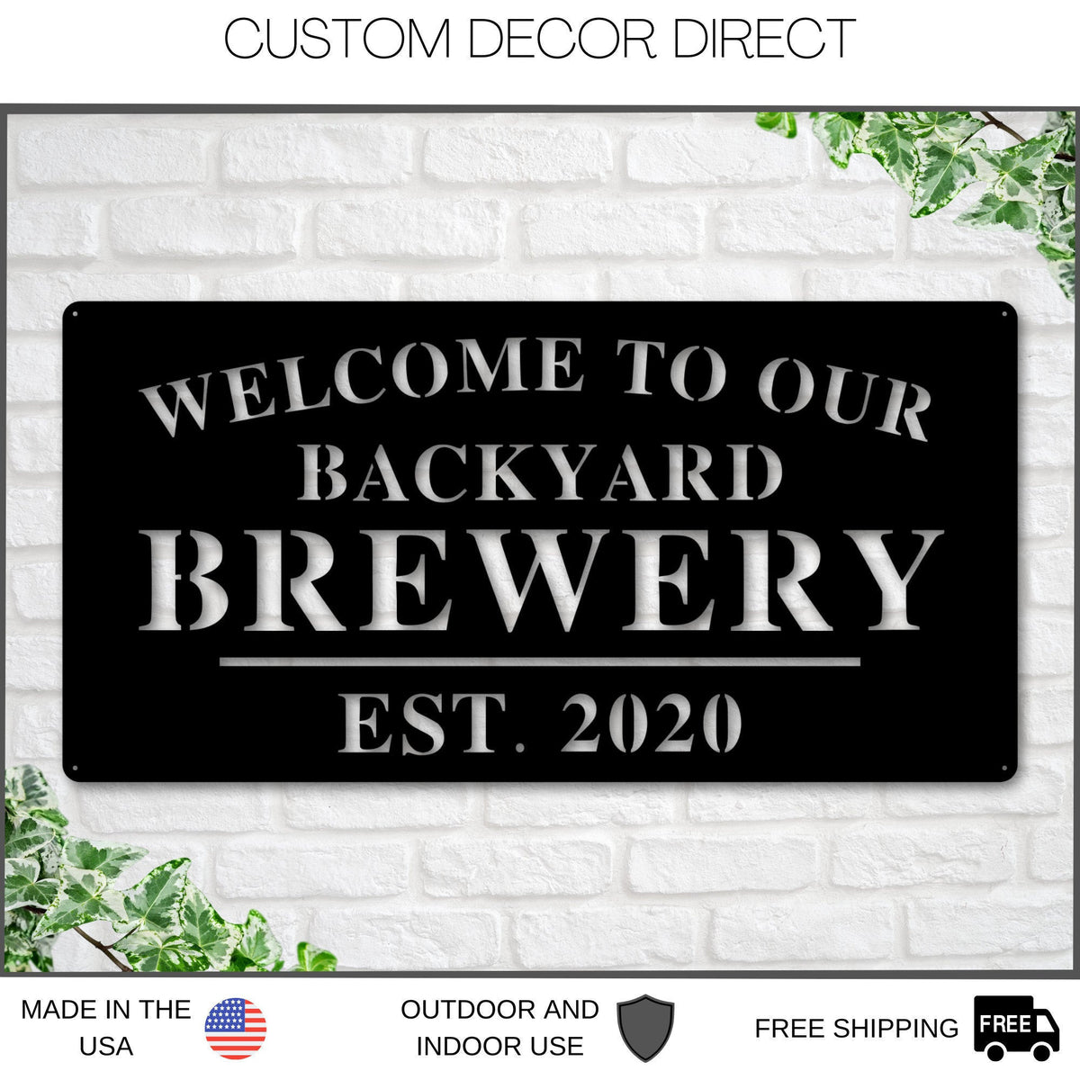 Welcome To Our Backyard Brewery Sign, Personalized Brewery Sign, Home Brewery Sign, Backyard Decor, Welcome Sign, Personalized Sign, Metal Laser Cut Metal Signs Custom Gift Ideas