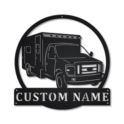 Personalized Ambulance Driver Metal Sign Art, Custom Ambulance Driver Monogram Metal Sign, Driver Gifts, Job Gift, Decor Decoration, Laser Cut Metal Signs Custom Gift Ideas