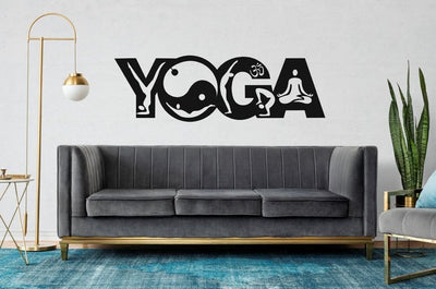 Yoga Metal Sign, Metal Wall Art, Home Decor Gift For Mom, Metal Laser Cut Metal Signs Custom Gift Ideas