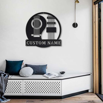 Personalized Yin Yang Guitar Monogram Metal Sign Art, Custom Yin Yang Guitar Monogram Metal Sign, Yin Yang Guitar Gift, Music Gift, Laser Cut Metal Signs Custom Gift Ideas