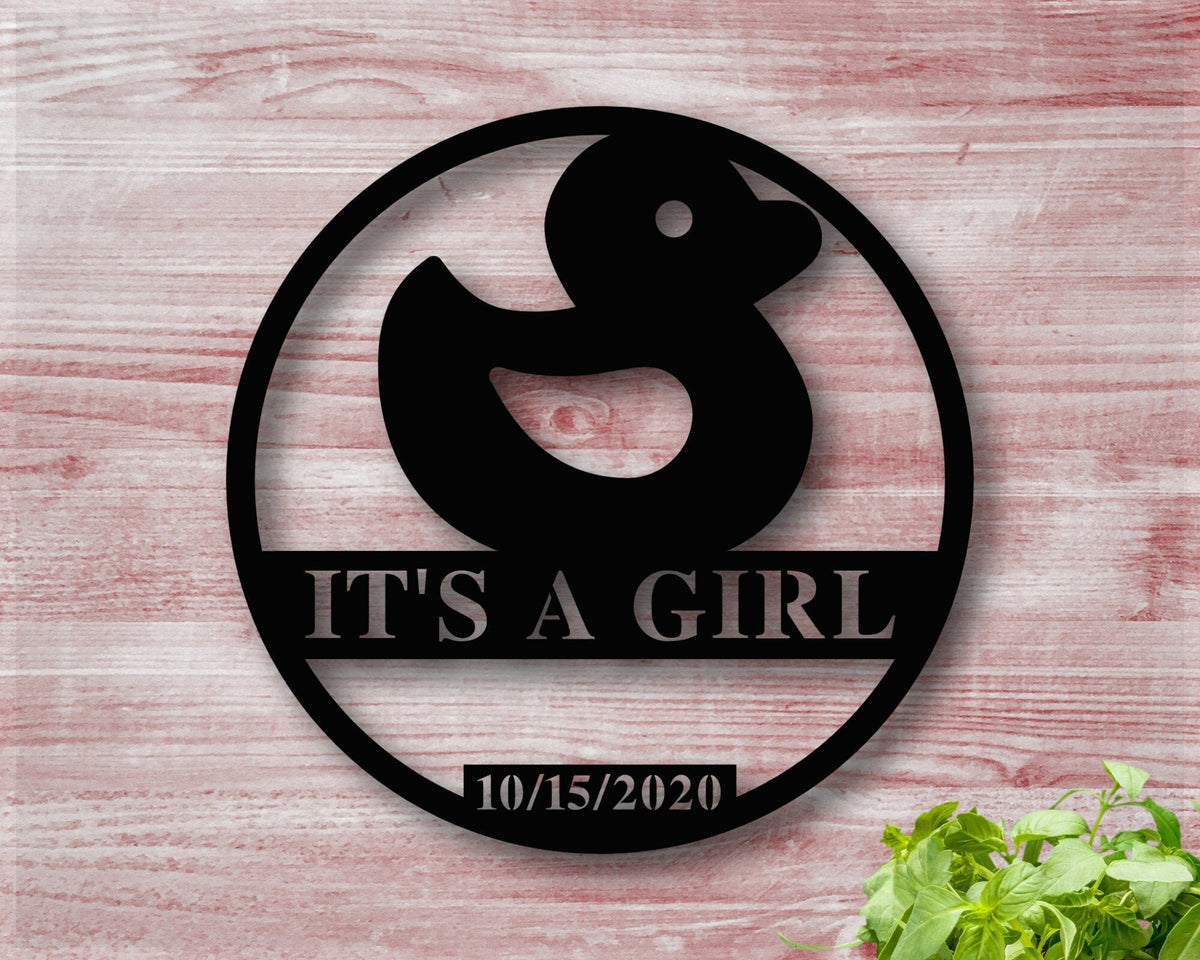 Personalized Hot Tub Sign With Duck, Custom Hot Tub Metal Sign, Metal Rubber Duck Sign, Custom Metal Sign, Custom Baby Shower Gift ,, Laser Cut Metal Signs Custom Gift Ideas