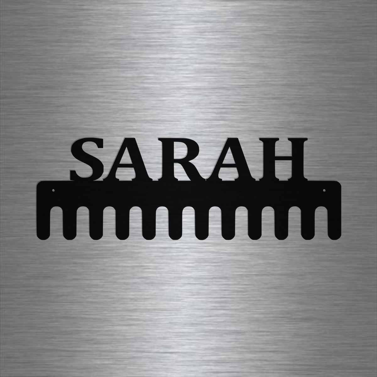 Custom Name Medal Hanger Holder Display Rack 12 Hooks, Cut Metal Sign, Metal Wall Art, Laser Cut Metal Signs Custom Gift Ideas