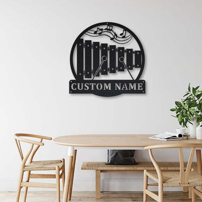 Personalized Xylophone Monogram Metal Sign Art, Custom Xylophone Monogram Metal Sign, Birthday Gift, Xylophone Gift, Music Gift, Laser Cut Metal Signs Custom Gift Ideas
