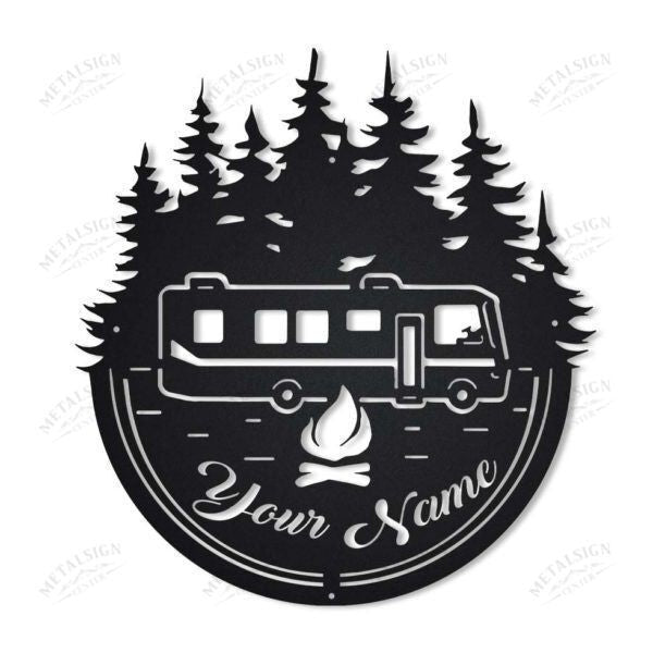 Personalized Camper Class A Metal Wall Decor, Cut Metal Sign, Metal Wall Art, Metal House Sign, Metal Laser Cut Metal Signs Custom Gift Ideas