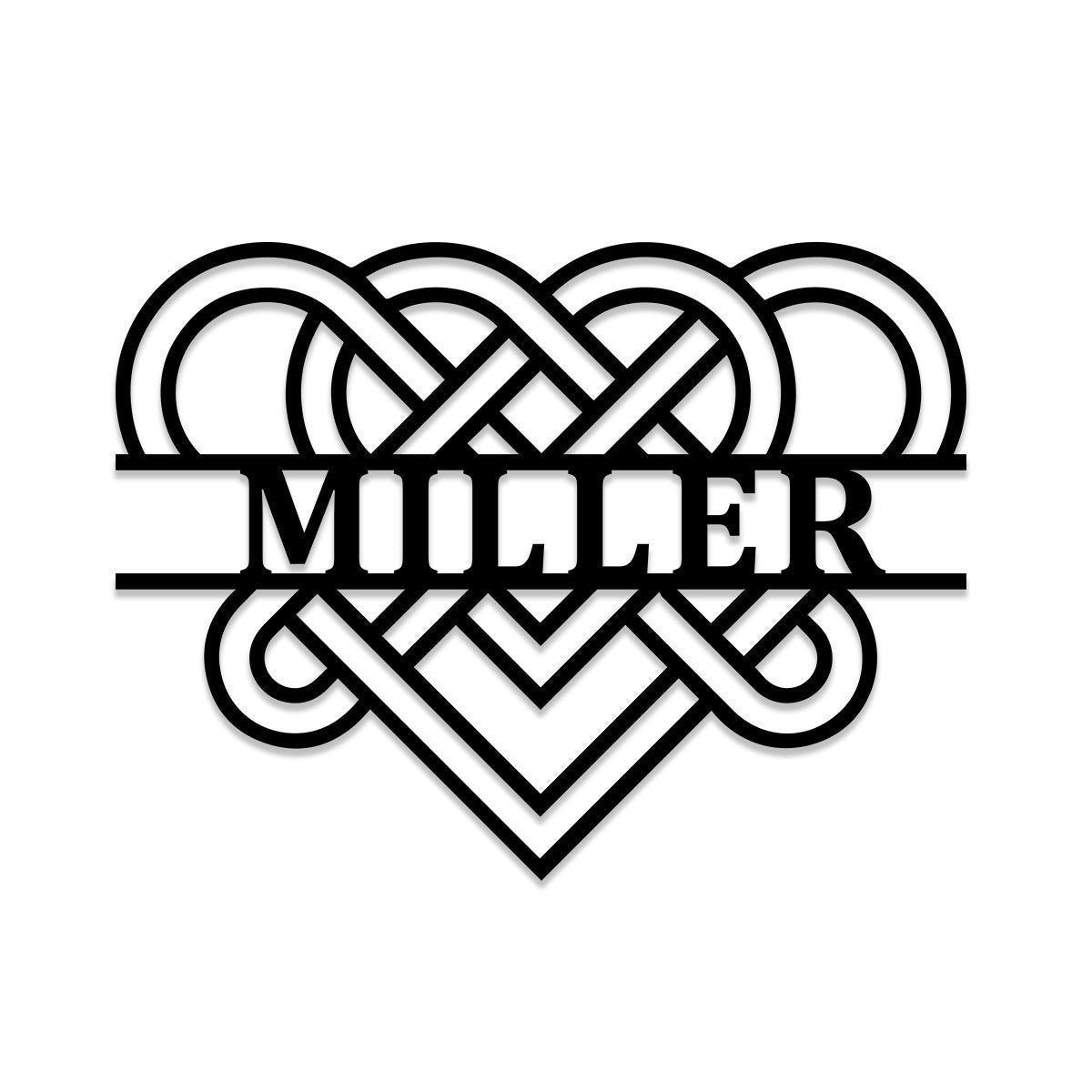 Personalized Heart Irish Celtic Knot Metal Sign, Custom St. Patrick's Day Art, Metal Laser Cut Metal Signs Custom Gift Ideas