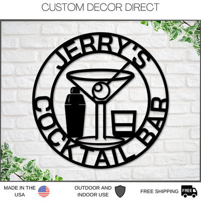 Mothers Day Gift, Personalized Mothers Day Gift, Gift For Mom, Cocktail Bar, Personalized Bar Sign, Bar Signs, Personalized Signs, Bar Decor Laser Cut Metal Signs Custom Gift Ideas