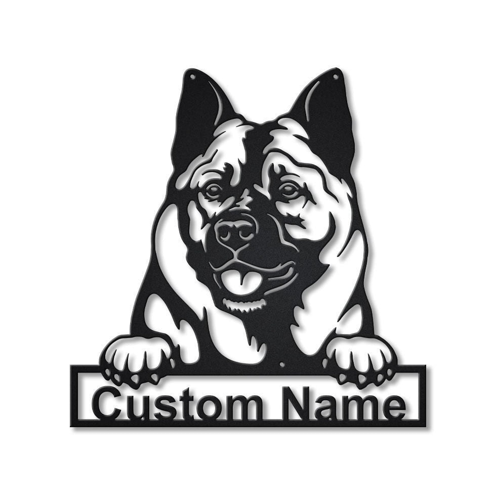 Personalized Norwegian Elkhound Dog Metal Sign Art, Custom Norwegian Elkhound Dog Metal Sign, Dog Gift, Animal Funny, Birthday Gift, Laser Cut Metal Signs Custom Gift Ideas
