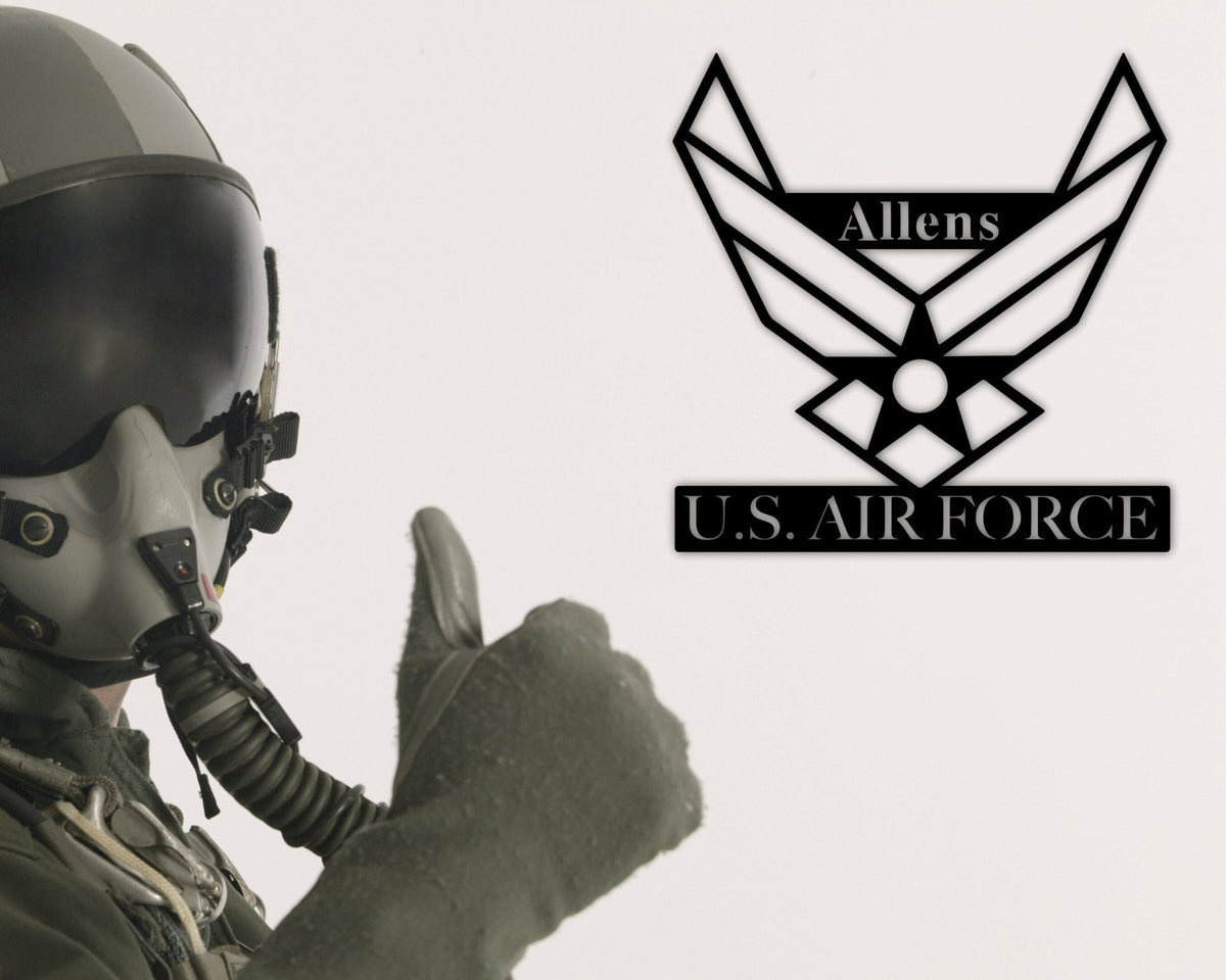 Personalized Air Force Gifts, Custom Air Force Emblem, Personalized Metal Name Sign Custom Airforce Name Sign Military Retirement Gift Ideas, Metal Laser Cut Metal Signs Custom Gift Ideas