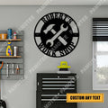 Personalized Name Workshop Metal Wall Hanging, Garage Metal Art, Metal Laser Cut Metal Signs Custom Gift Ideas