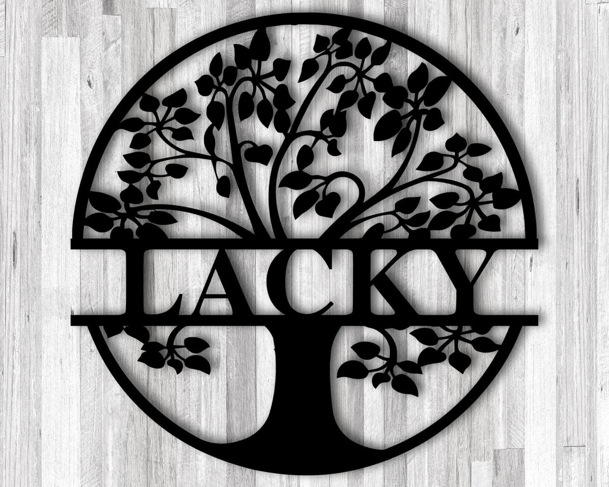 Custom Last Name Sign, Tree Of Life With Personalized Name Metal Sign, Custom Tree Of Life, Personalized Tree Of Life, Personalized Metal, Laser Cut Metal Signs Custom Gift Ideas