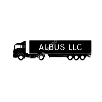 Custom Name Trucking Llc Metal Sign, Truck Driver Steel Plaque, Metal Laser Cut Metal Signs Custom Gift Ideas