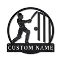 Personalized Cricket Monogram Metal Sign Art, Custom Cricket Metal Sign, Hobbie Gifts, Sport Gift, Birthday Gift, Laser Cut Metal Signs Custom Gift Ideas