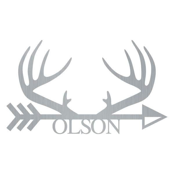 Antler Arrow Monogram Customized Metal Signs, Custom Metal Sign, Custom Signs, Metal Sign, Metal Laser Cut Metal Signs Custom Gift Ideas
