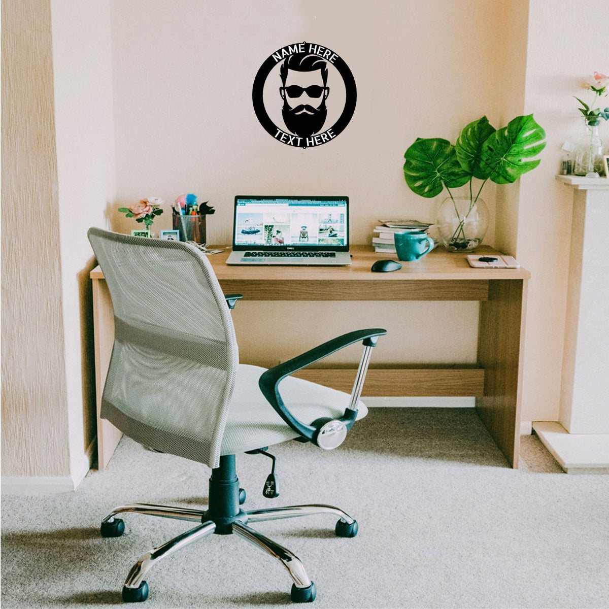 Manly Personalized Steel Sign Wall Art Birthday Father's Day Gift For Dad Husband Or Significant Other Sporting A Beard Laser Cut Metal Signs Custom Gift Ideas