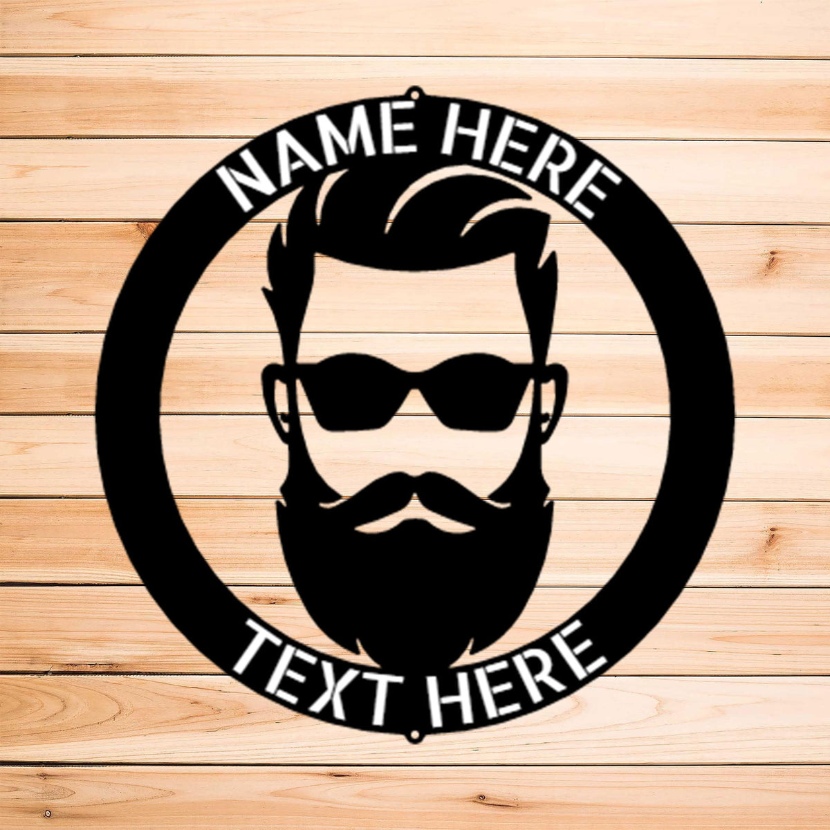 Manly Personalized Steel Sign Wall Art Birthday Father's Day Gift For Dad Husband Or Significant Other Sporting A Beard Laser Cut Metal Signs Custom Gift Ideas