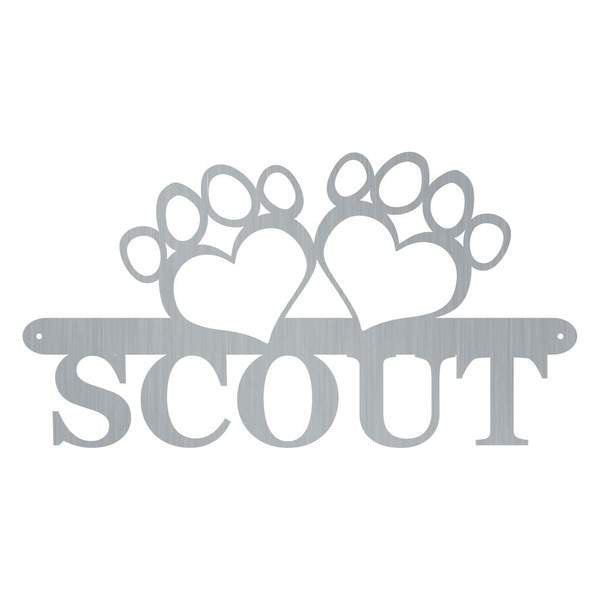 Paw Print Monogram Customized Metal Signs, Custom Metal Sign, Custom Signs, Metal Sign, Metal Laser Cut Metal Signs Custom Gift Ideas