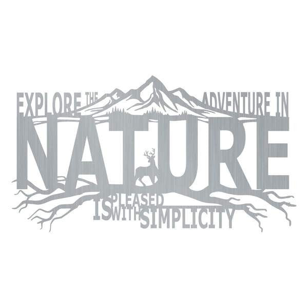 Explore The Adventure In Nature Customized Metal Signs, Custom Metal Sign, Custom Signs, Metal Sign, Metal Laser Cut Metal Signs Custom Gift Ideas
