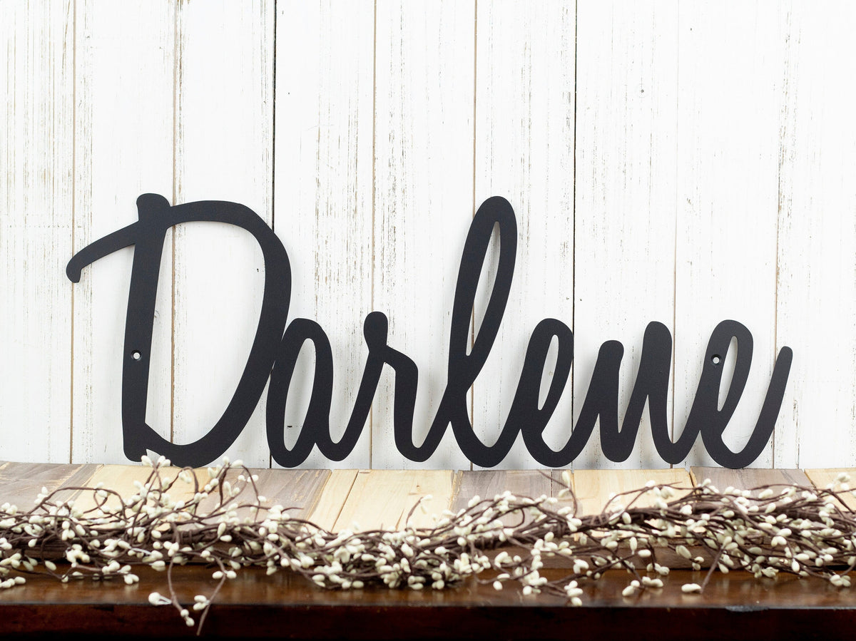 Metal Name Sign, Name Sign, Metal Sign, Family Name Sign, Custom Name Sign, Personalized Sign, Last Name Sign, Custom, Laser Cut Metal Signs Custom Gift Ideas