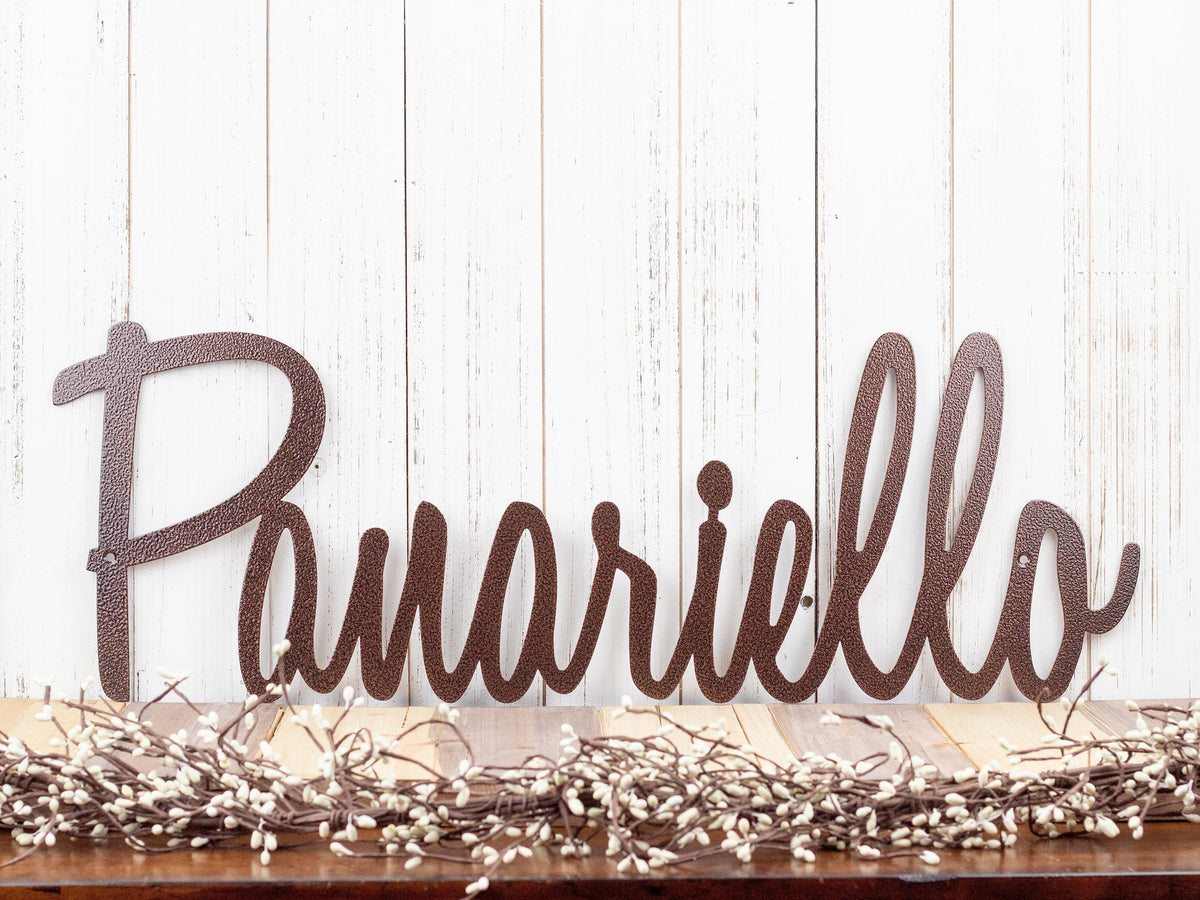 Metal Name Sign, Name Sign, Metal Sign, Family Name Sign, Custom Name Sign, Personalized Sign, Last Name Sign, Custom, Laser Cut Metal Signs Custom Gift Ideas