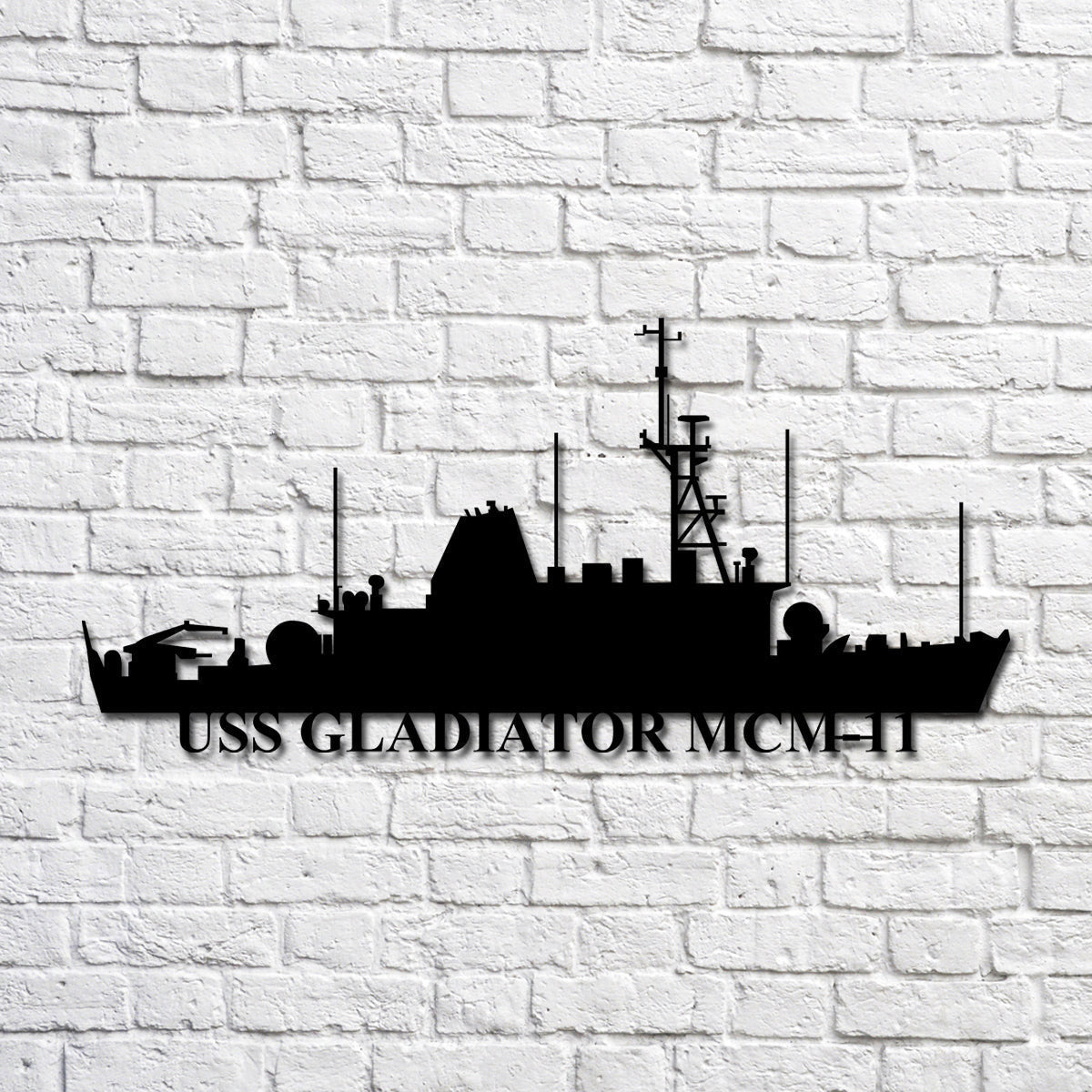 Uss Gladiator Mcm11 Navy Ship Metal Art, Custom Us Navy Ship Cut Metal Sign, Gift For Navy Veteran, Navy Ships Silhouette Metal Art, Navy Home Decor Laser Cut Metal Signs Custom Gift Ideas