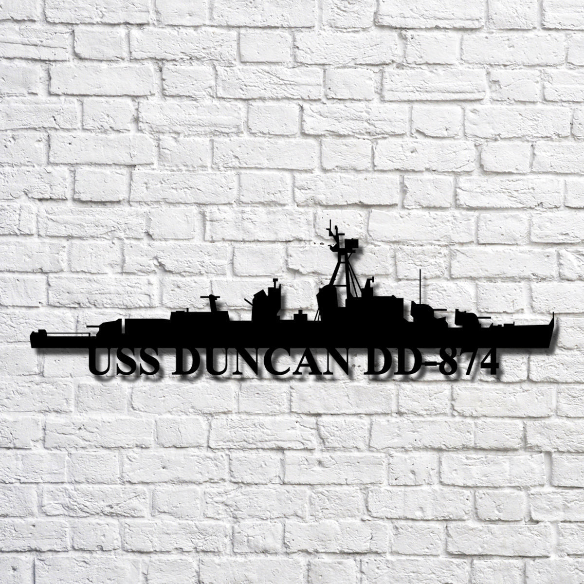 Uss Duncan Dd874 Navy Ship Metal Art, Custom Us Navy Ship Cut Metal Sign, Gift For Navy Veteran, Navy Ships Silhouette Metal Art, Navy Home Decor Laser Cut Metal Signs Custom Gift Ideas