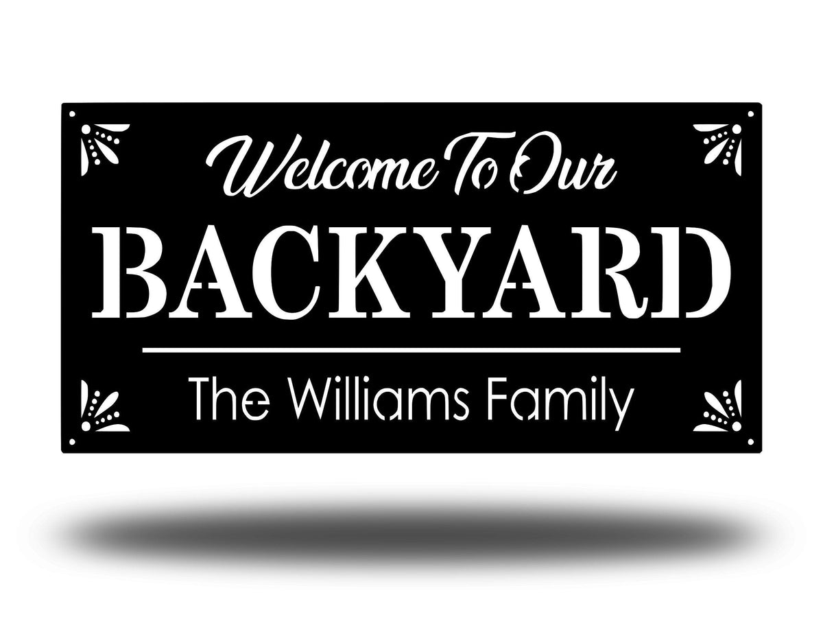 Personalized Backyard Sign Backyard Oasis Memories Metal Sign Welcome Sign Oasis House Warming Gift, Laser Cut Metal Signs Custom Gift Ideas