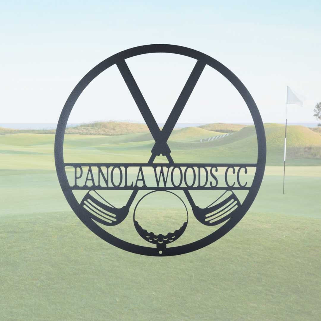 Personalized Golf Club Monogram Metal Wall Plaque Custom Golfer Gift Idea